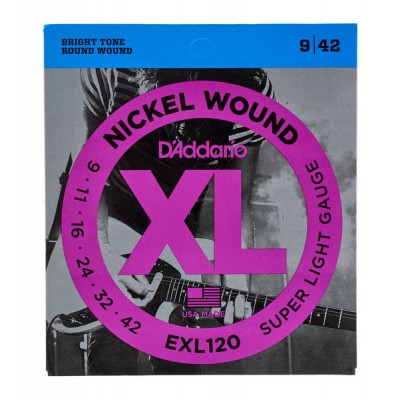 Corzi chitara electrica D'addario EXL120