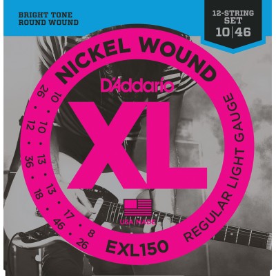 Corzi chitara electrica D'addario EXL150-12