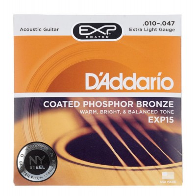 Corzi chitara acustica D'addario EXP 15 (XTAPB1047)