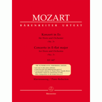 Mozart, Wolfgang Amadeus -  Concerto for Horn and Orchestra no. 3