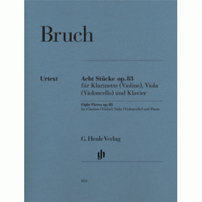 Max Bruch - Eight Pieces op. 83 for Clarinet (Violin), Viola (Violoncello) and Piano